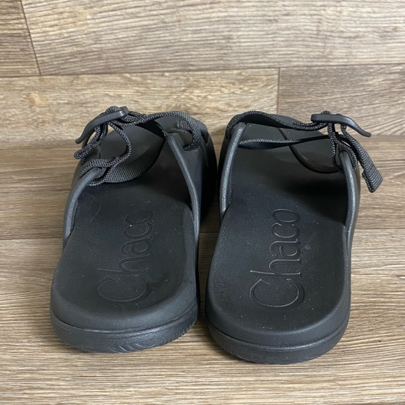 Chaco Chillos Slide Sandal W9 Black Lightweight Arch Support Gorpcore Comfy - Picture 4 of 6